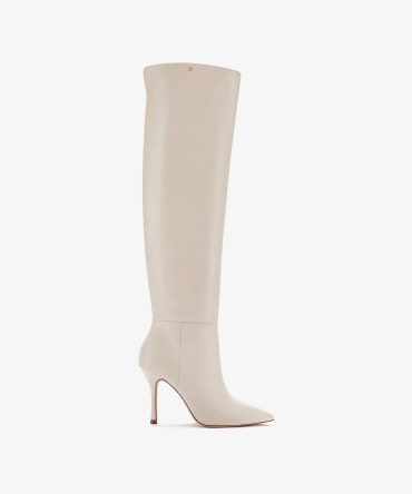 Kate Hi Boot In Ivory Leather
