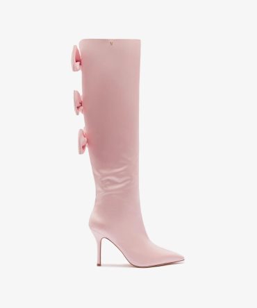 Larroudé for LoveShackFancy Boot In Light Rose Satin