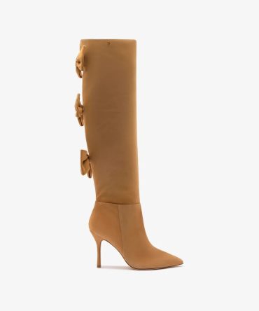 Larroudé for LoveShackFancy Boot In Peanut Suede