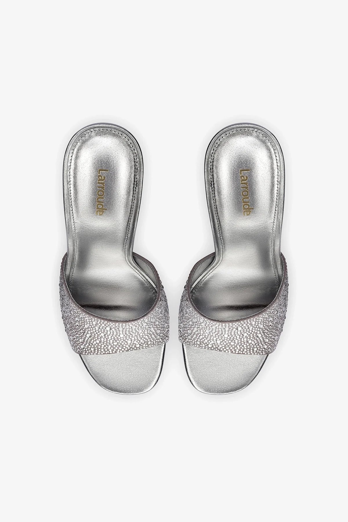 Colette Crystal Mule In Gray Suede - Image 3
