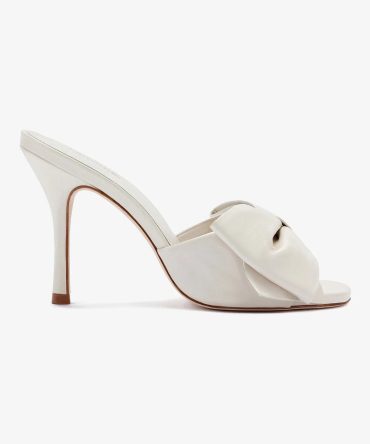 Elle Mule In Ivory Leather