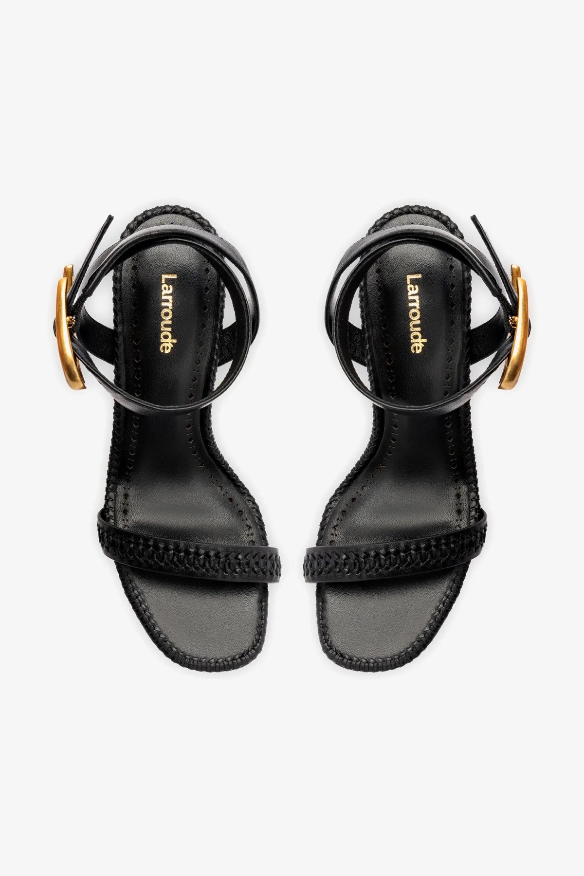 Verona Sandal In Black Leather - Image 3
