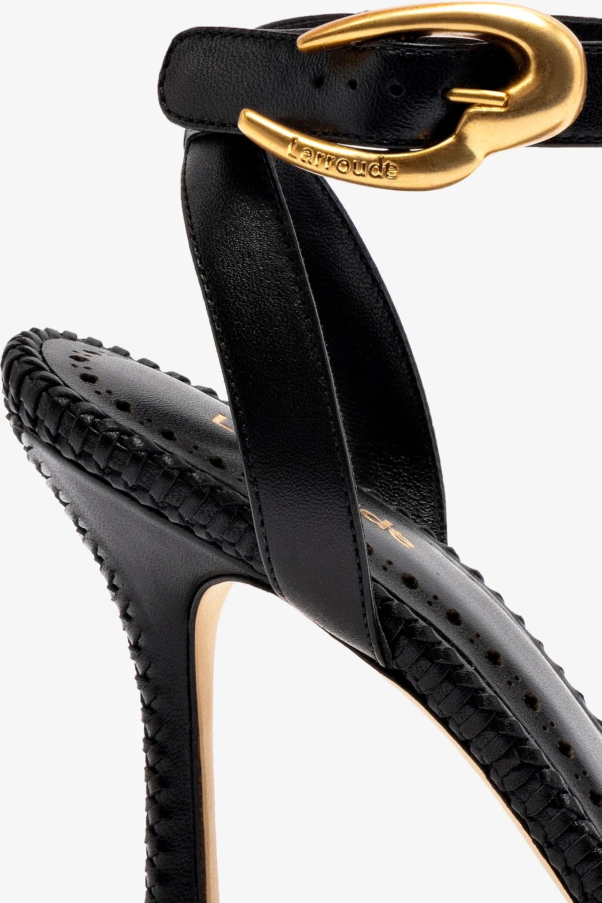 Verona Sandal In Black Leather - Image 4