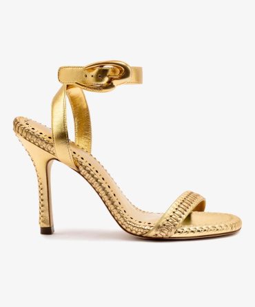 Verona Sandal In Gold Metallic Leather