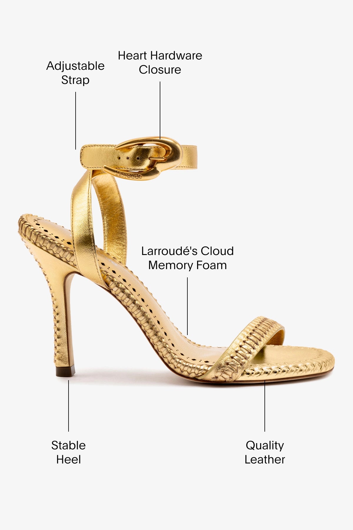 Verona Sandal In Gold Metallic Leather - Image 5