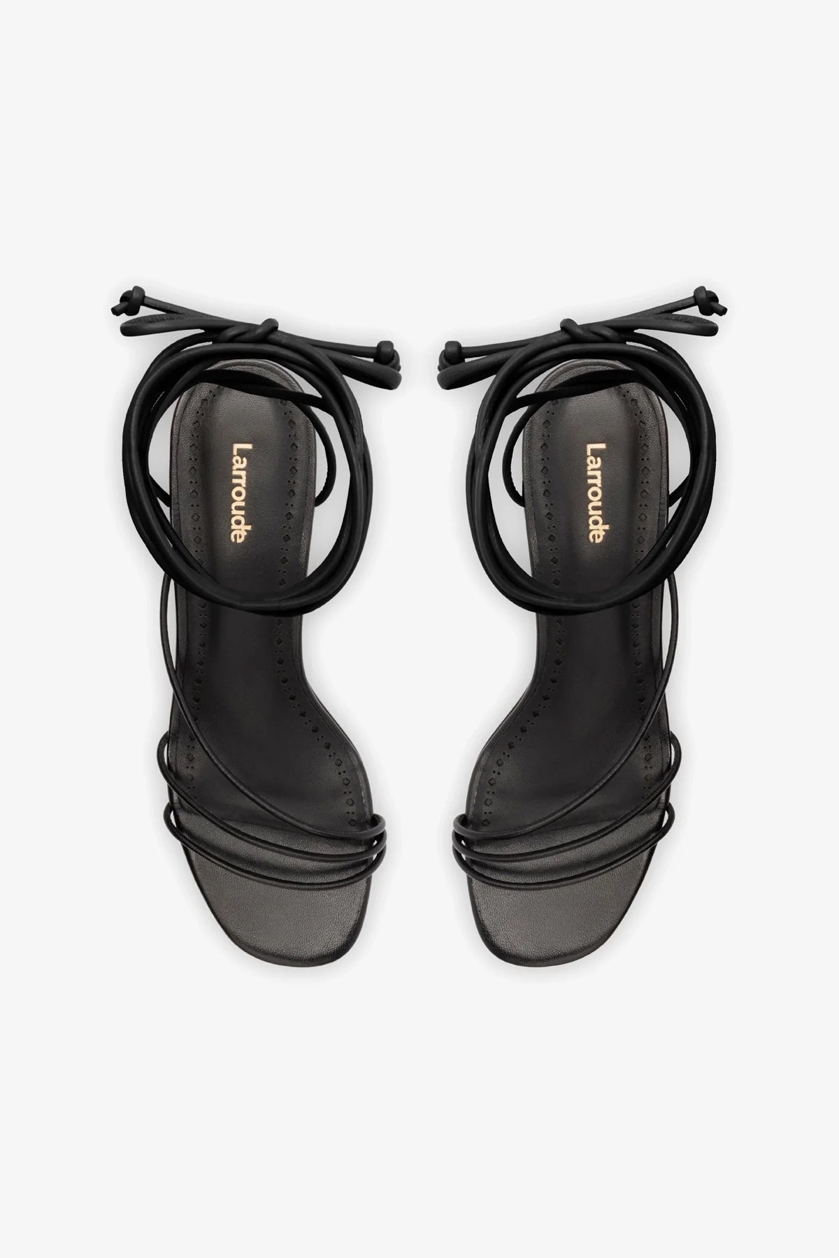 Sara Sandal In Black Leather - Image 3