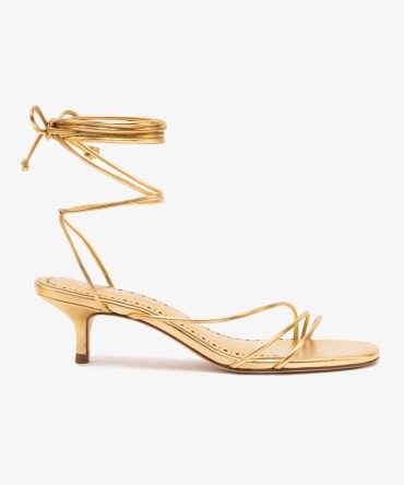 Sara Sandal In Gold Metallic Leather