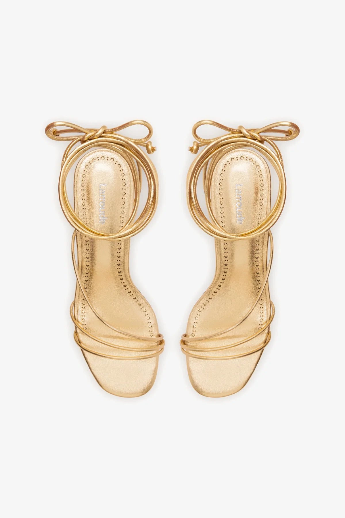 Sara Sandal In Gold Metallic Leather - Image 3