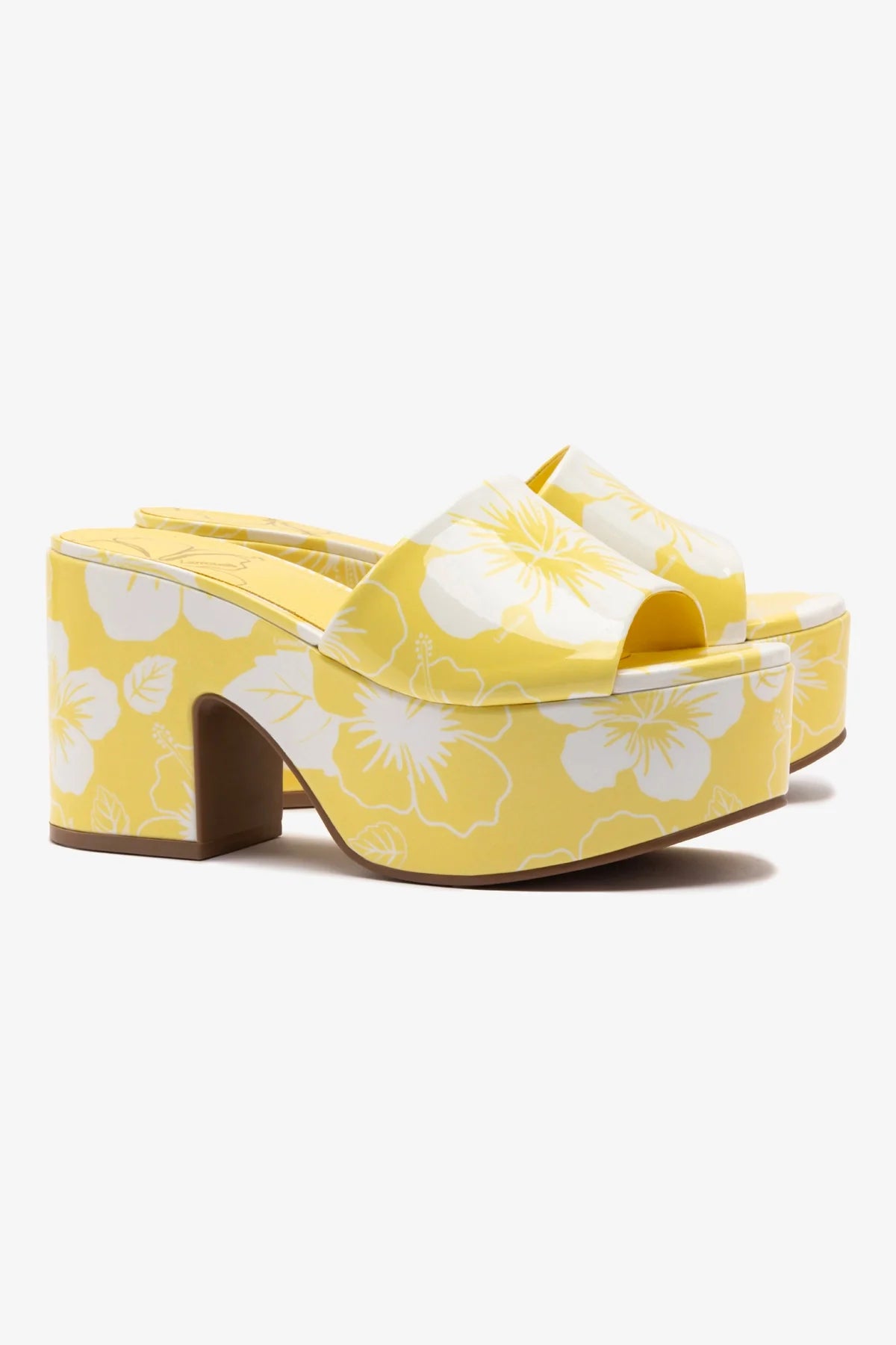 Miso Platform Sandal In Lemonade Printed Leather - Image 2