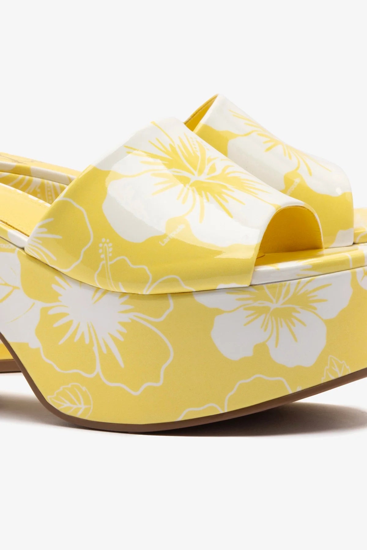Miso Platform Sandal In Lemonade Printed Leather - Image 4