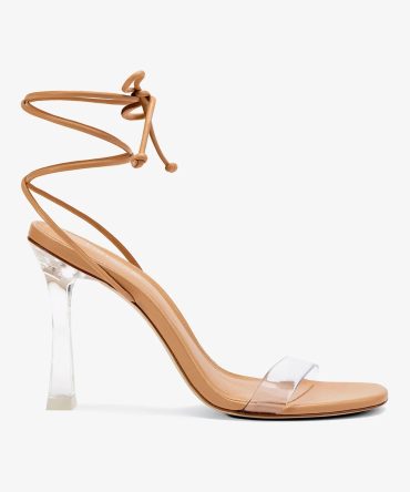 Gloria Sandal In Tan Leather and Vinyl