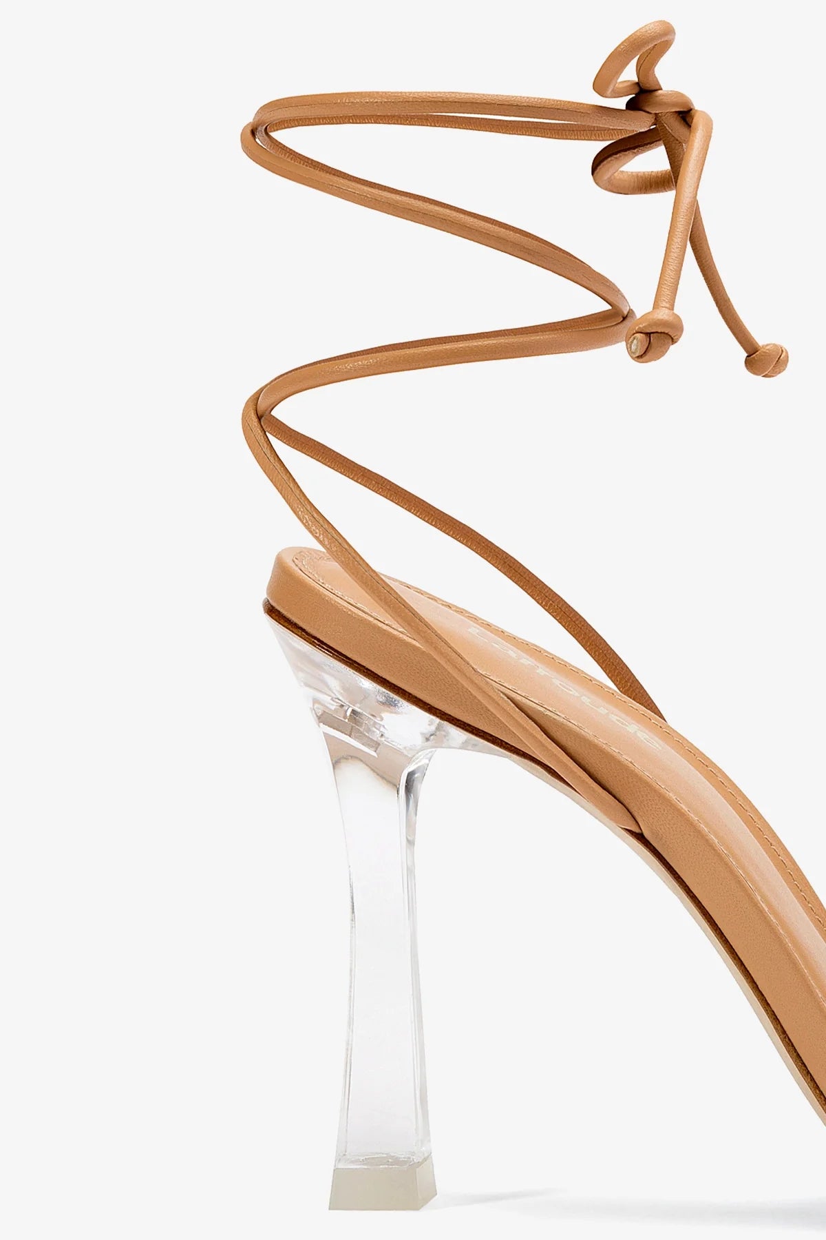 Gloria Sandal In Tan Leather and Vinyl - Image 4