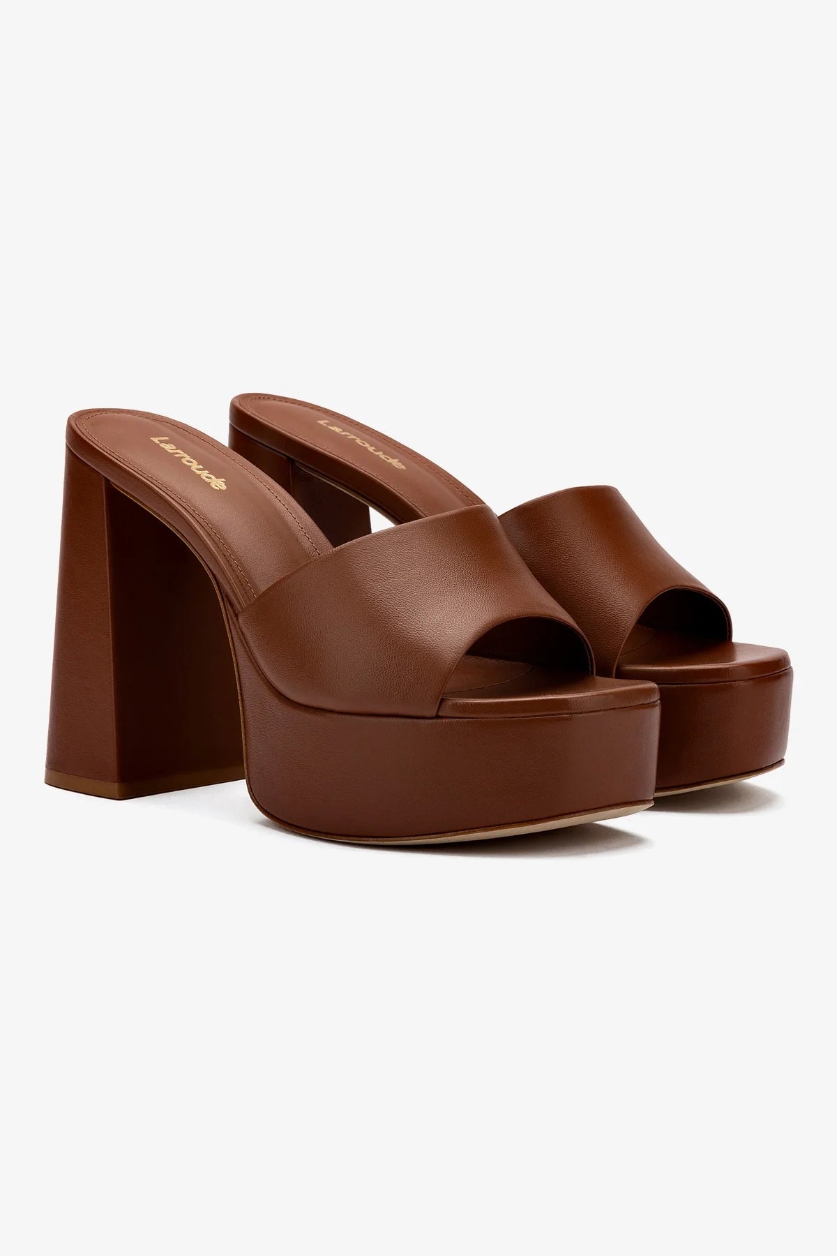 Dolly Mule In Caramel Leather - Image 2