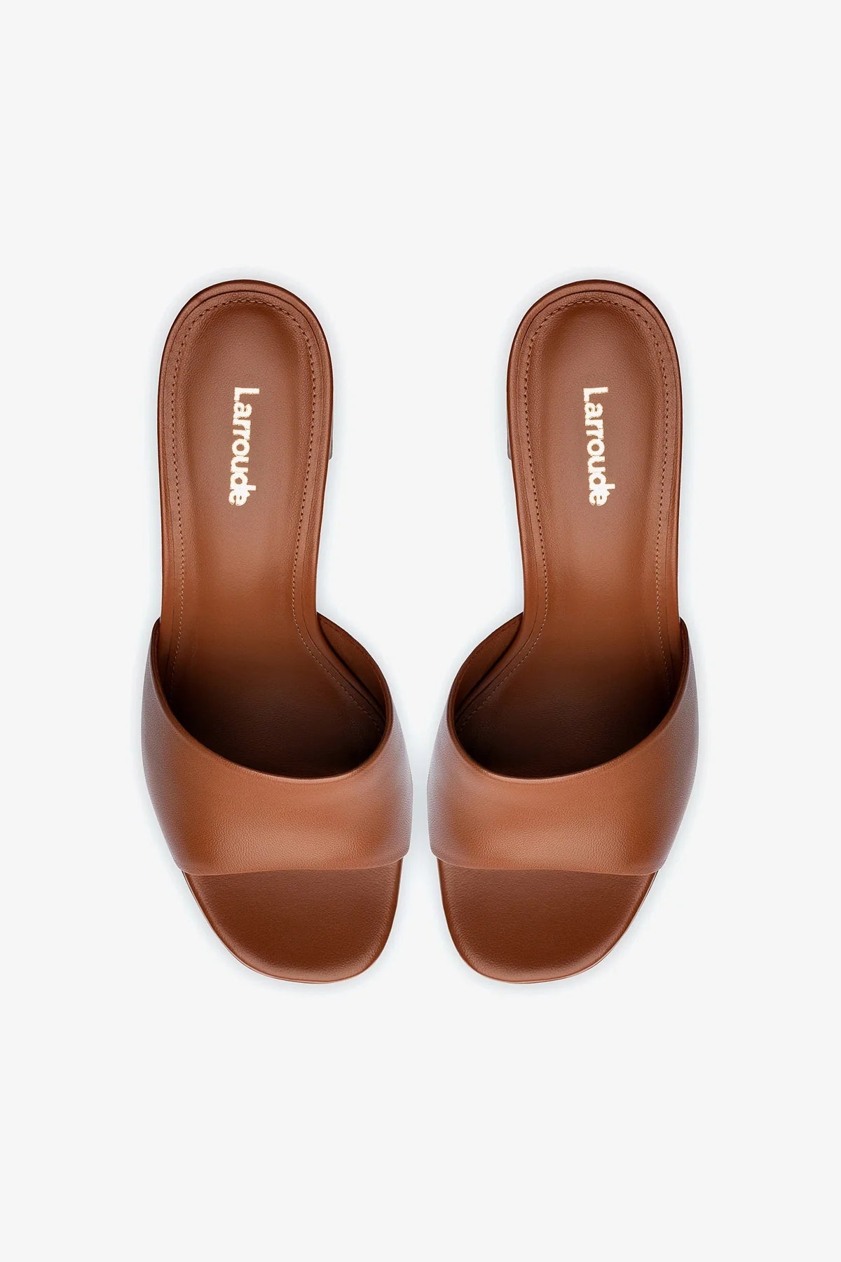 Dolly Mule In Caramel Leather - Image 3