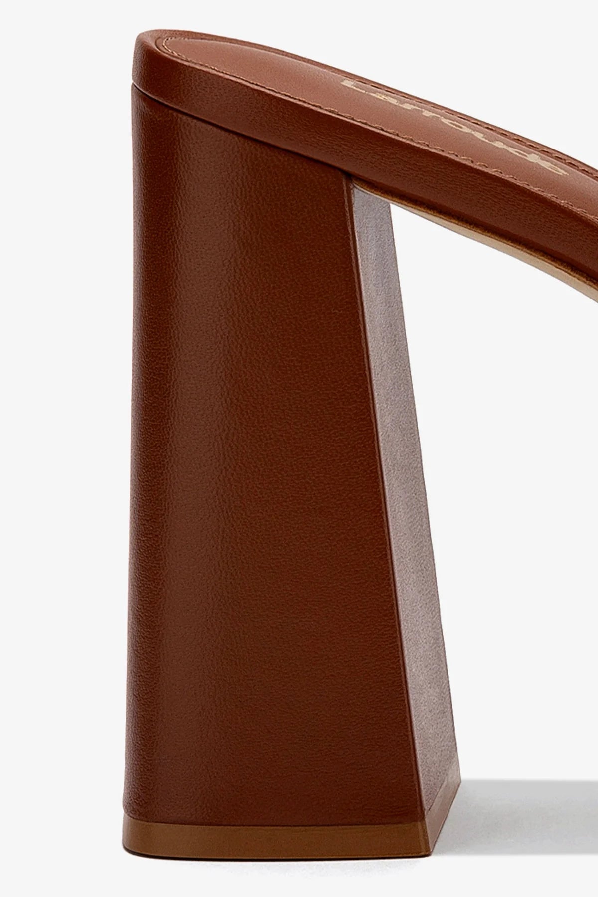 Dolly Mule In Caramel Leather - Image 4