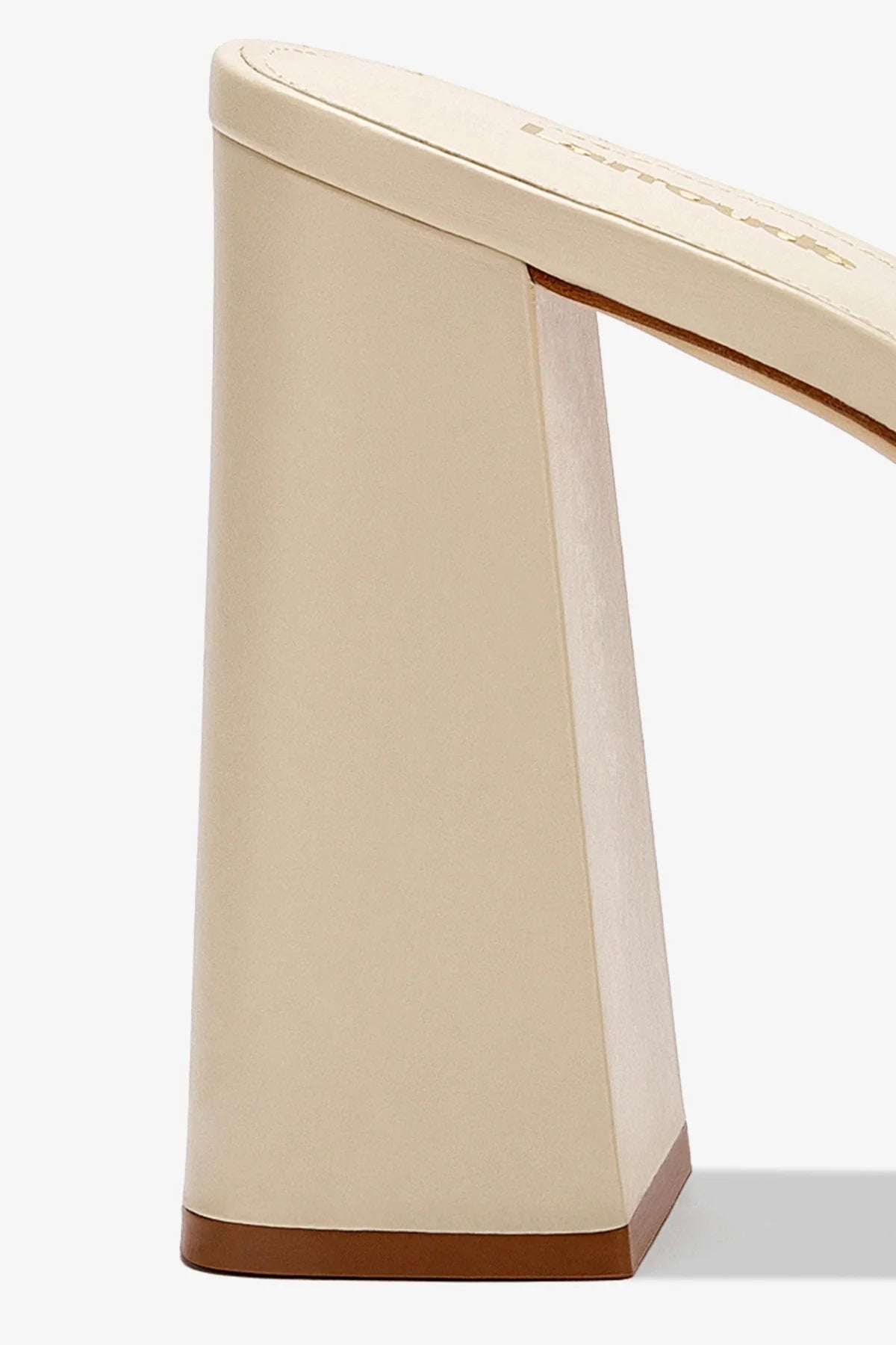 Dolly Mule In Ivory Leather - Image 4