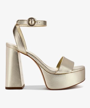 Dolly Sandal In Gold Metallic Leather