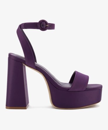 Dolly Sandal In Purple Satin
