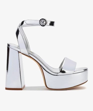Dolly Sandal In Silver Specchio