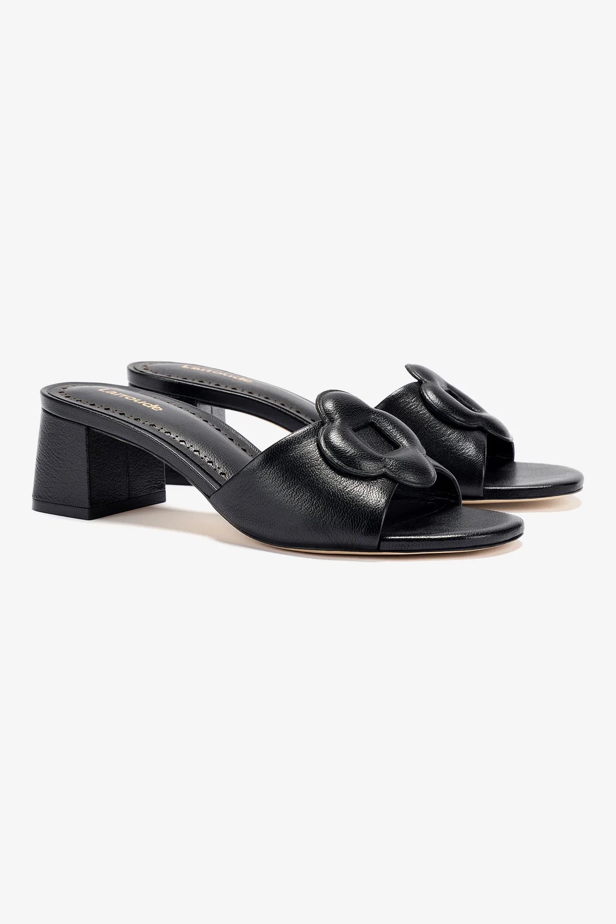 Flora Mule In Black Leather - Image 2