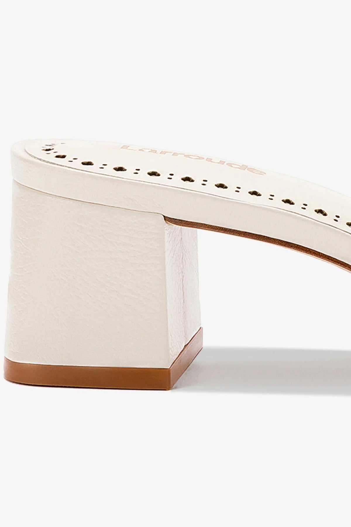 Flora Mule In Ivory Leather - Image 4