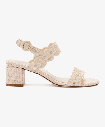 Florence Broderie Sandal In Natural Raffia