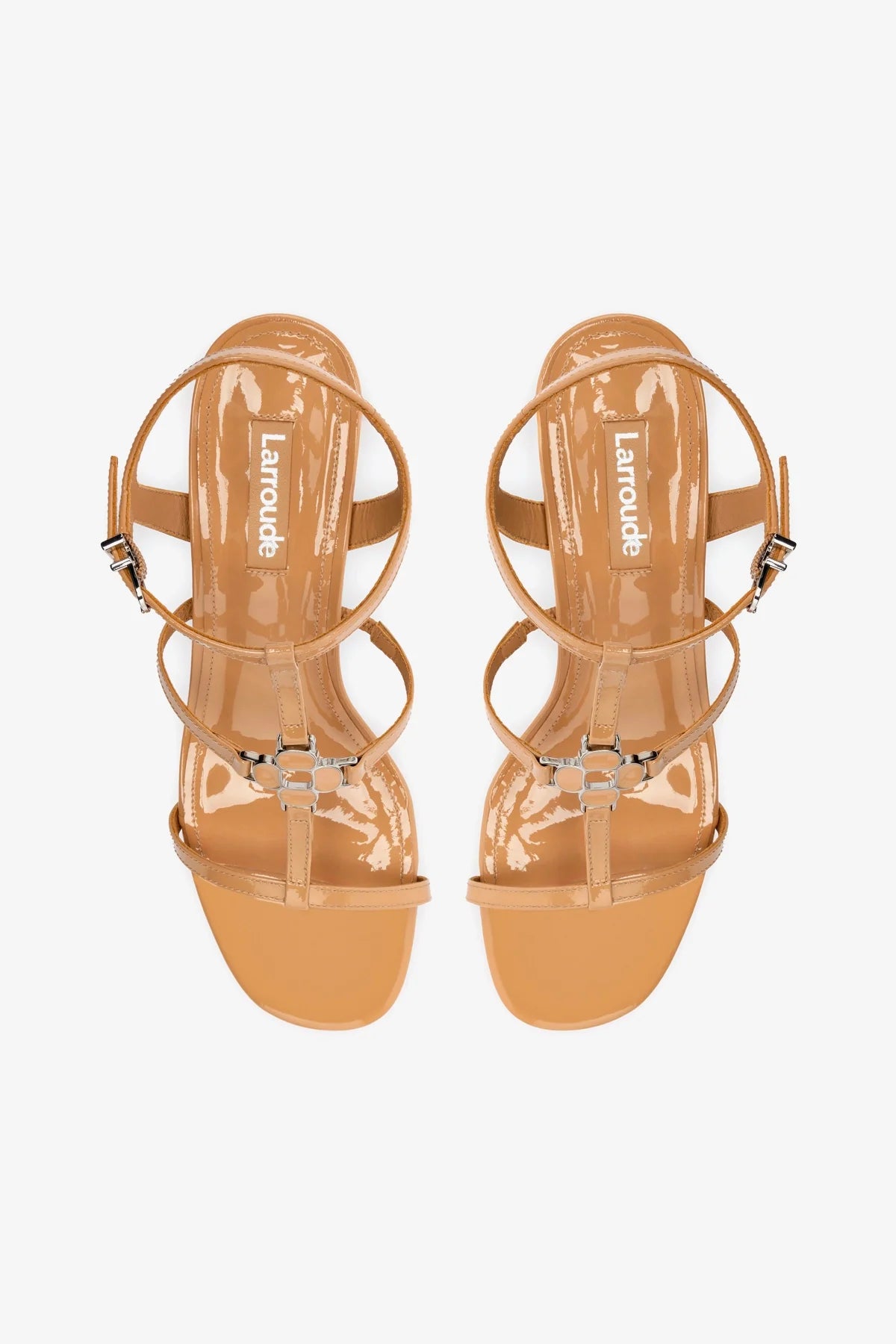 Hana Block In Tan Patent Leather - Image 3