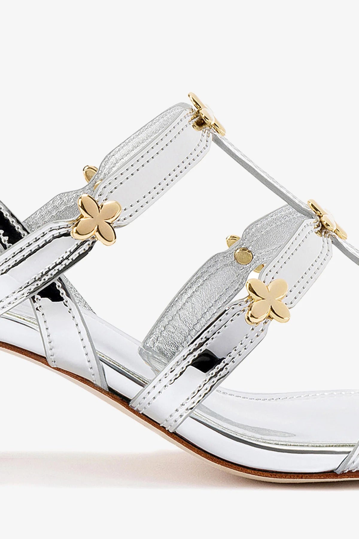 Harmony Block Sandal In Silver Specchio - Image 4
