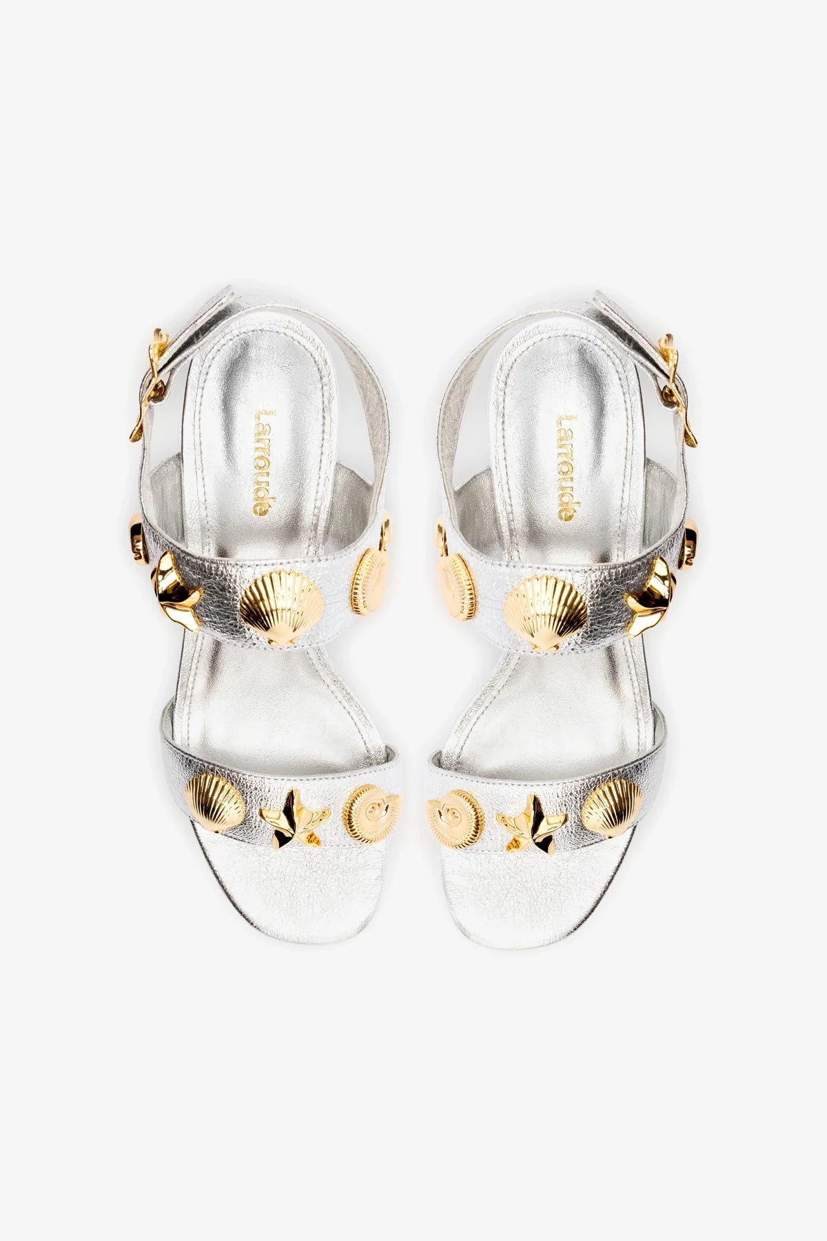 Madison Block In Silver Metallic Leather - Image 3