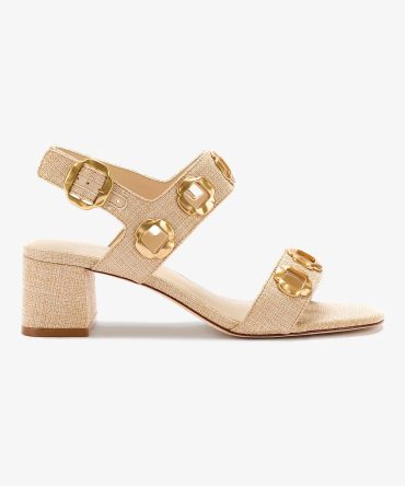Milan Sandal In Beige Raffia
