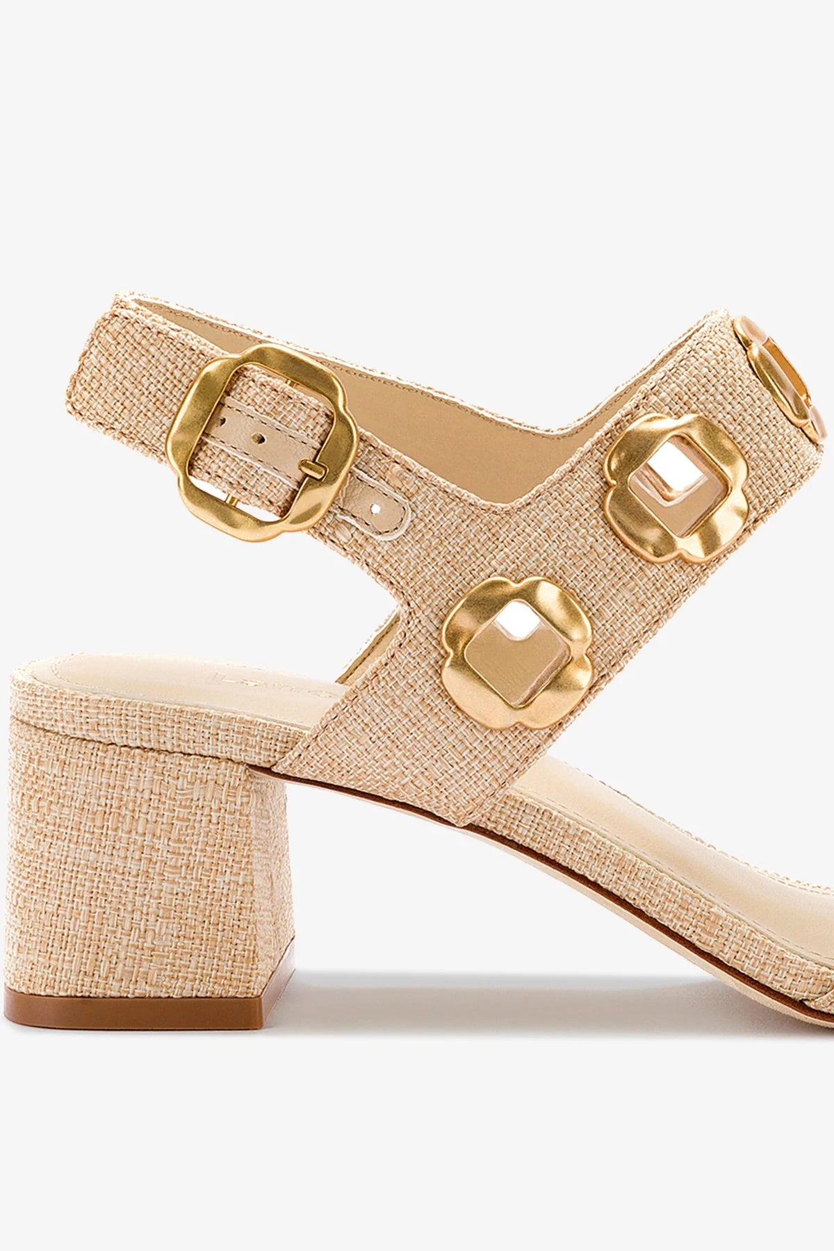 Milan Sandal In Beige Raffia - Image 4