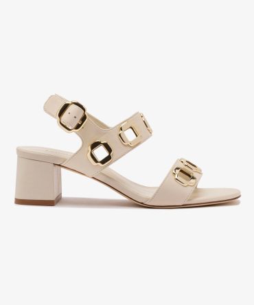 Milan Sandal In Ivory Leather