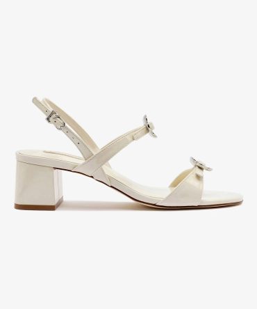 Tinx Block In Ivory Patent Leather