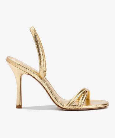Annie Sandal In Gold Metallic Leather