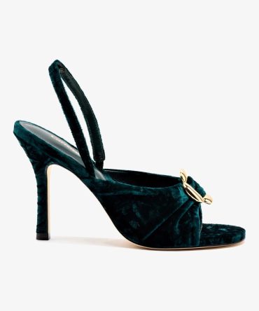 Mayfair Sandal In Jungle Velvet