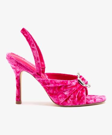 Mayfair Sandal In Pink Velvet