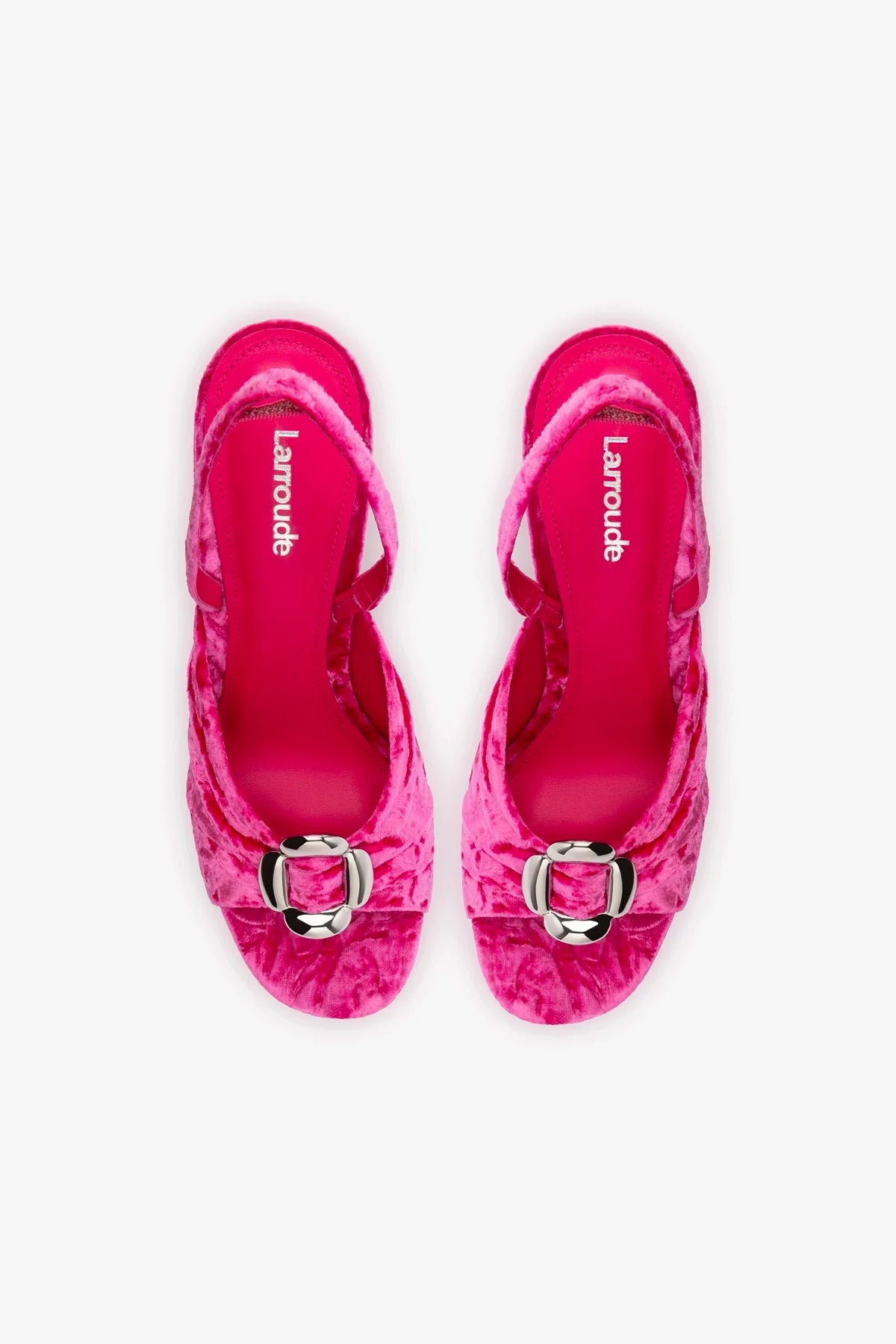 Mayfair Sandal In Pink Velvet - Image 3