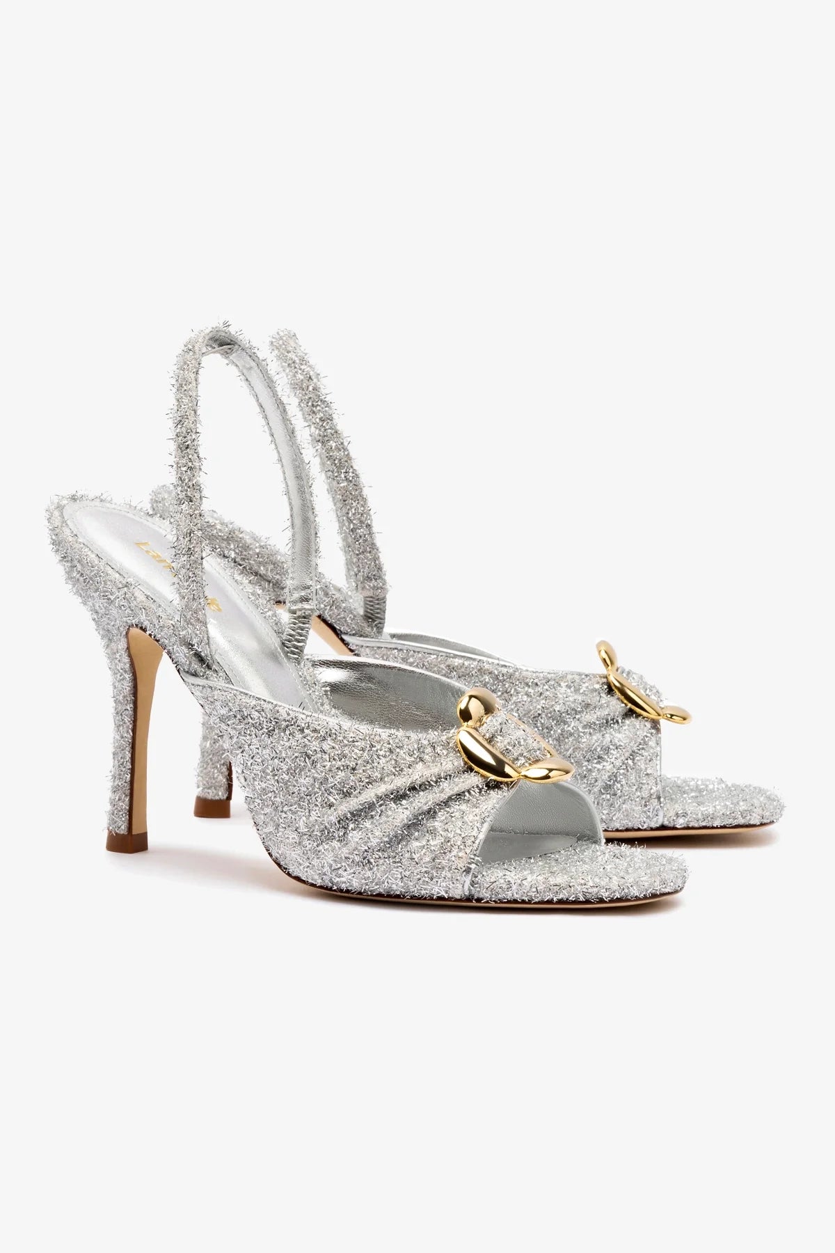 Mayfair Sandal In Silver Lurex - Image 2