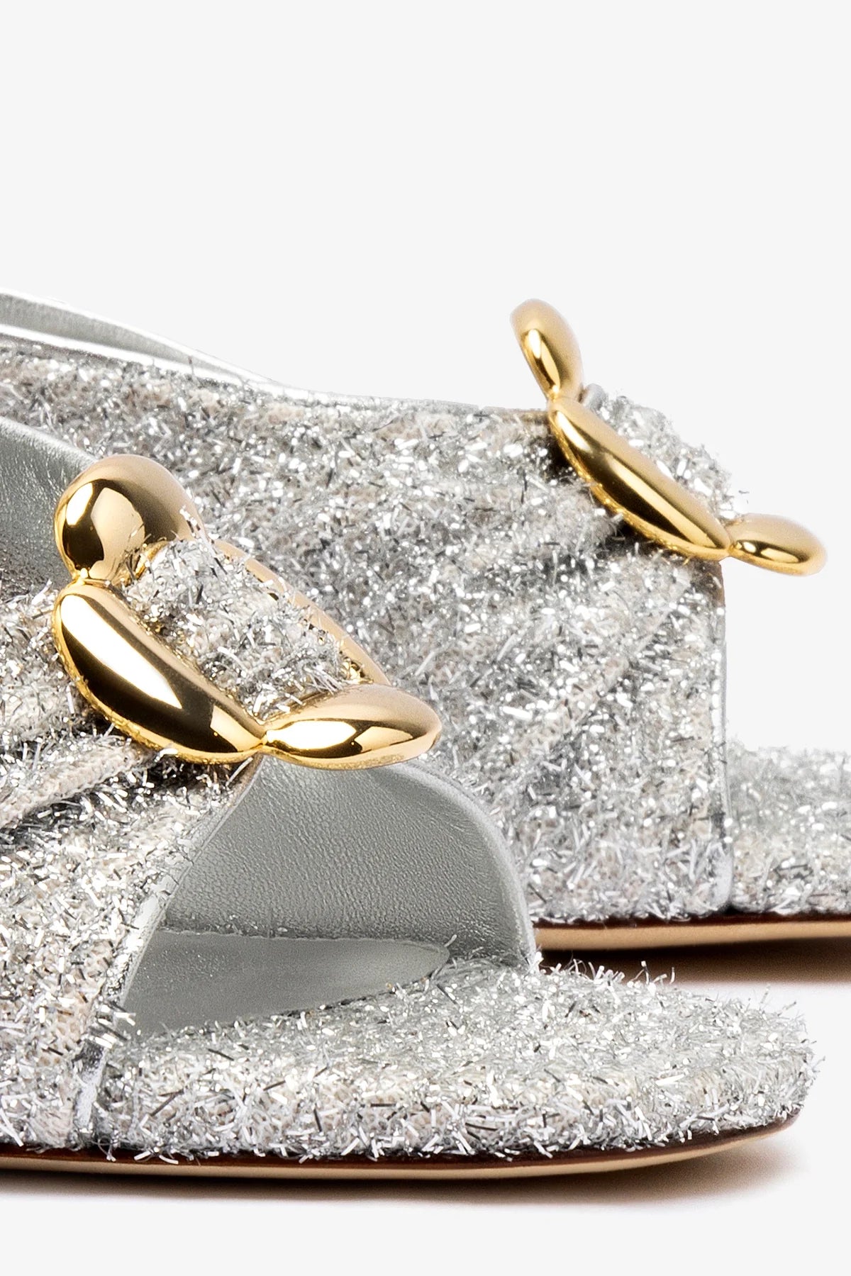 Mayfair Sandal In Silver Lurex - Image 4