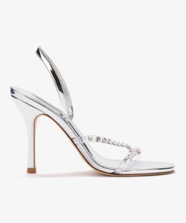 Annie Sandal in Silver Specchio with Swarovski® Crystals