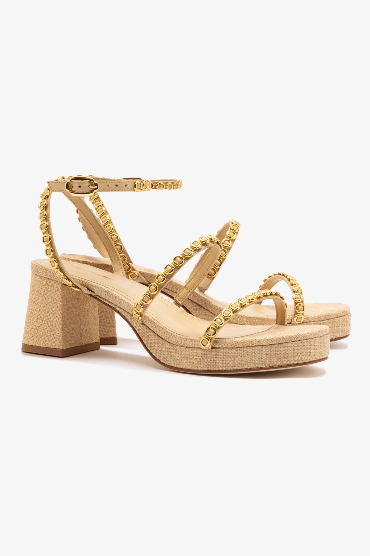 Gio Milanina Sandal In Beige Raffia - Image 2