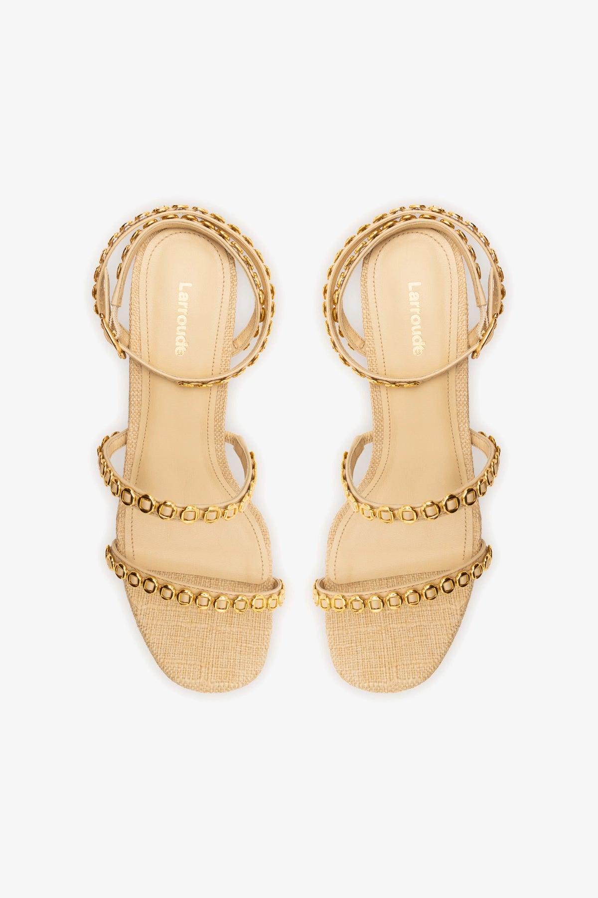 Gio Milanina Sandal In Beige Raffia - Image 3