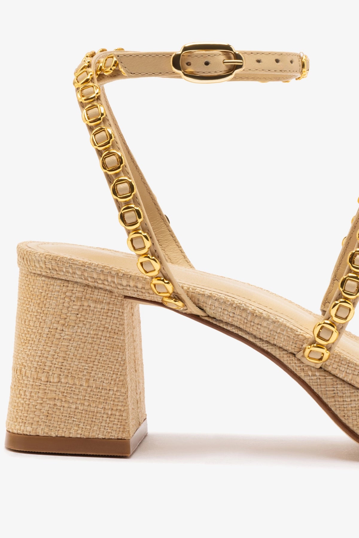 Gio Milanina Sandal In Beige Raffia - Image 4