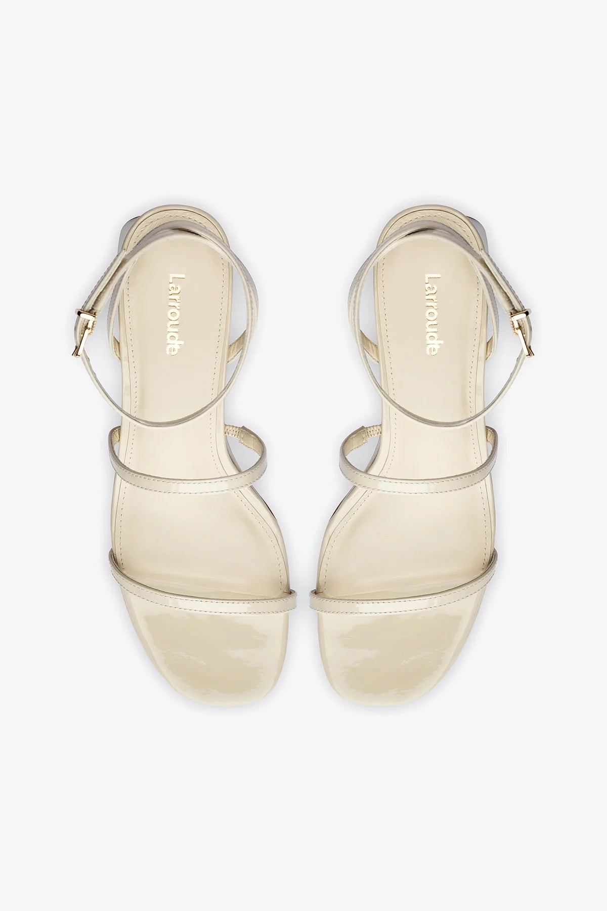 Gio Sandal In Ivory Patent Leather - Image 3