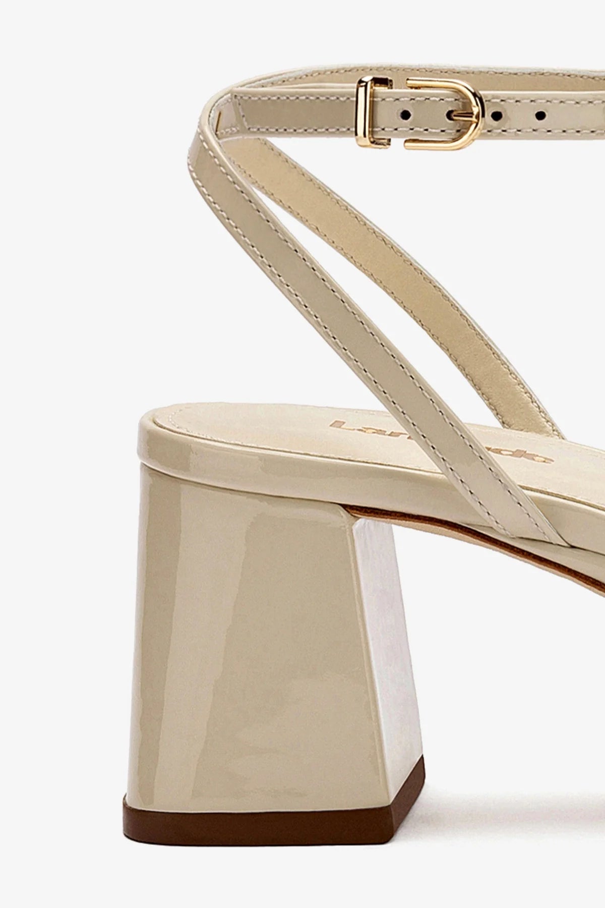 Gio Sandal In Ivory Patent Leather - Image 4