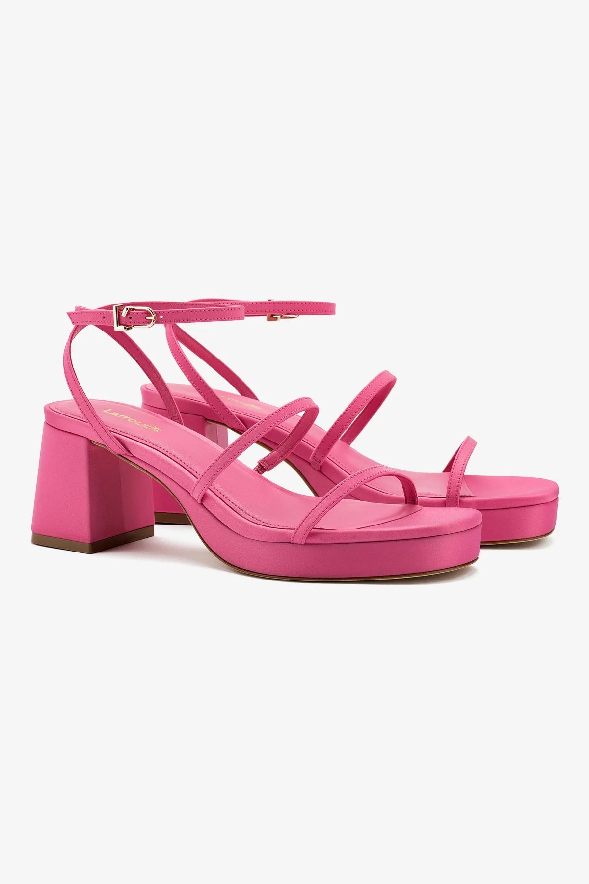 Gio Sandal In Pink Satin - Image 2