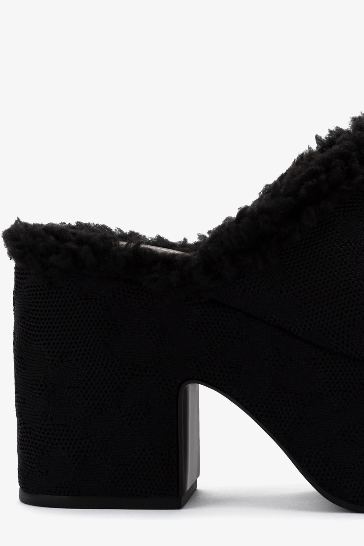 Miso Platform Clog In Black Knit - Image 4
