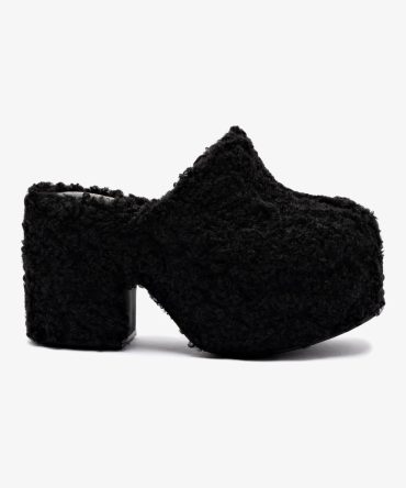 Miso Clog In Black Shearling