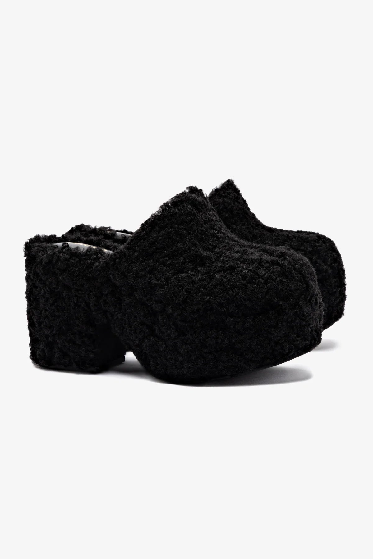 Miso Clog In Black Shearling - Image 2