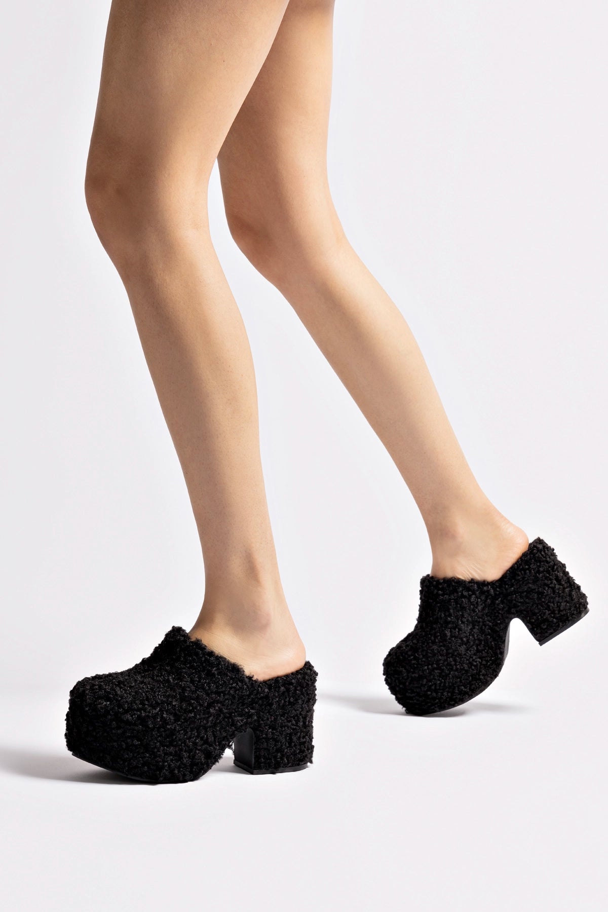 Miso Clog In Black Shearling - Image 5